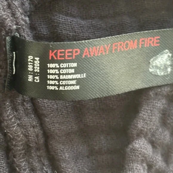 Free People Black Double Gauze 100% Cotton Oversized Tank Top with Pockets XS - Picture 6 of 9